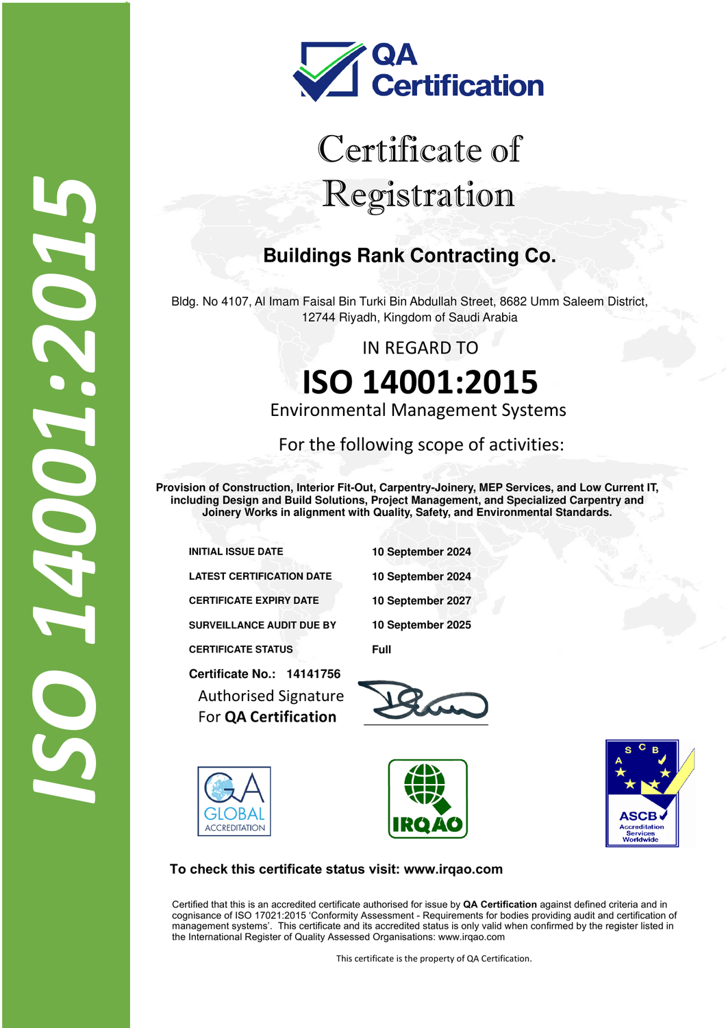 ISO 14001 Environmental Management System