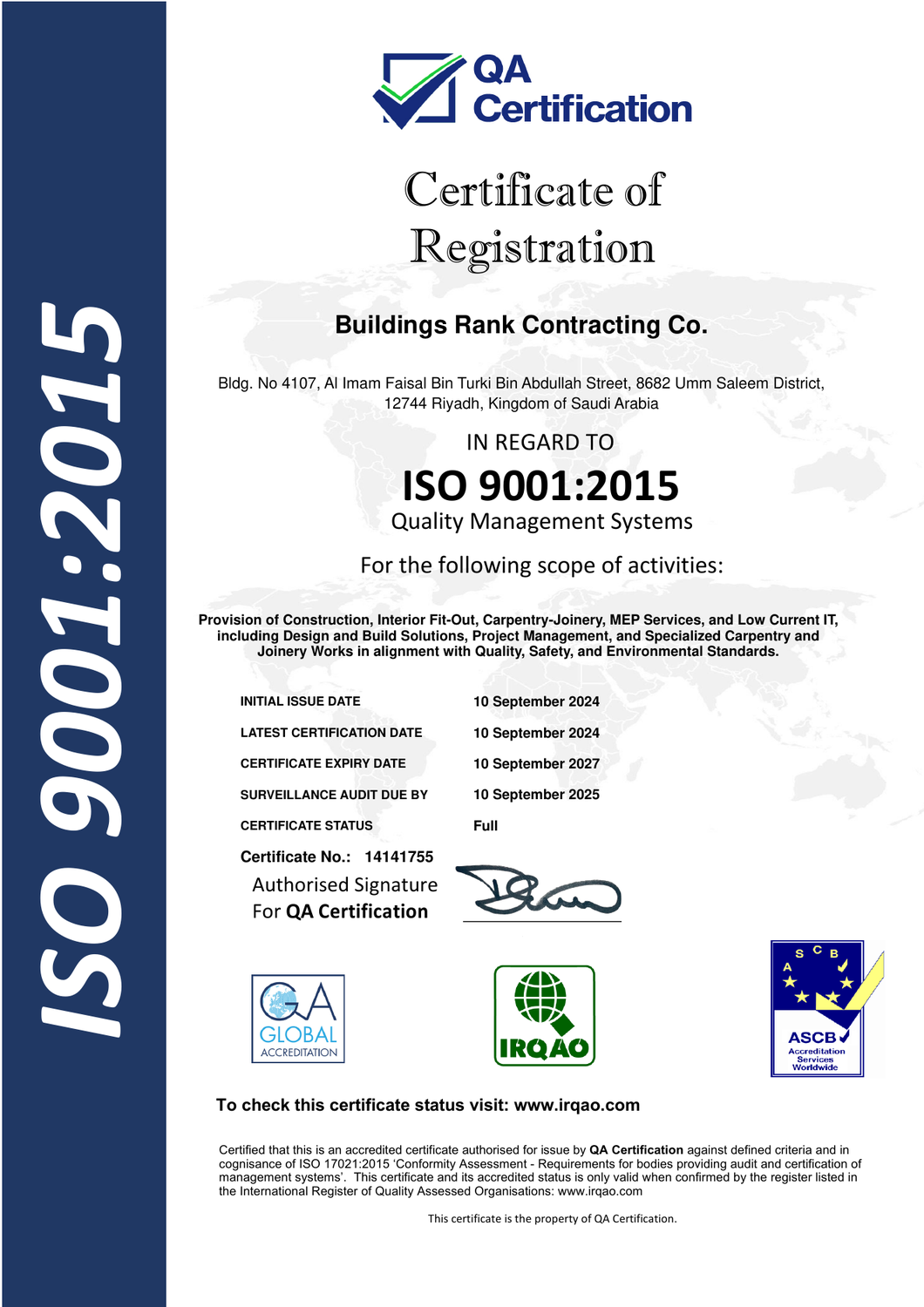 ISO 9001 Quality Management System