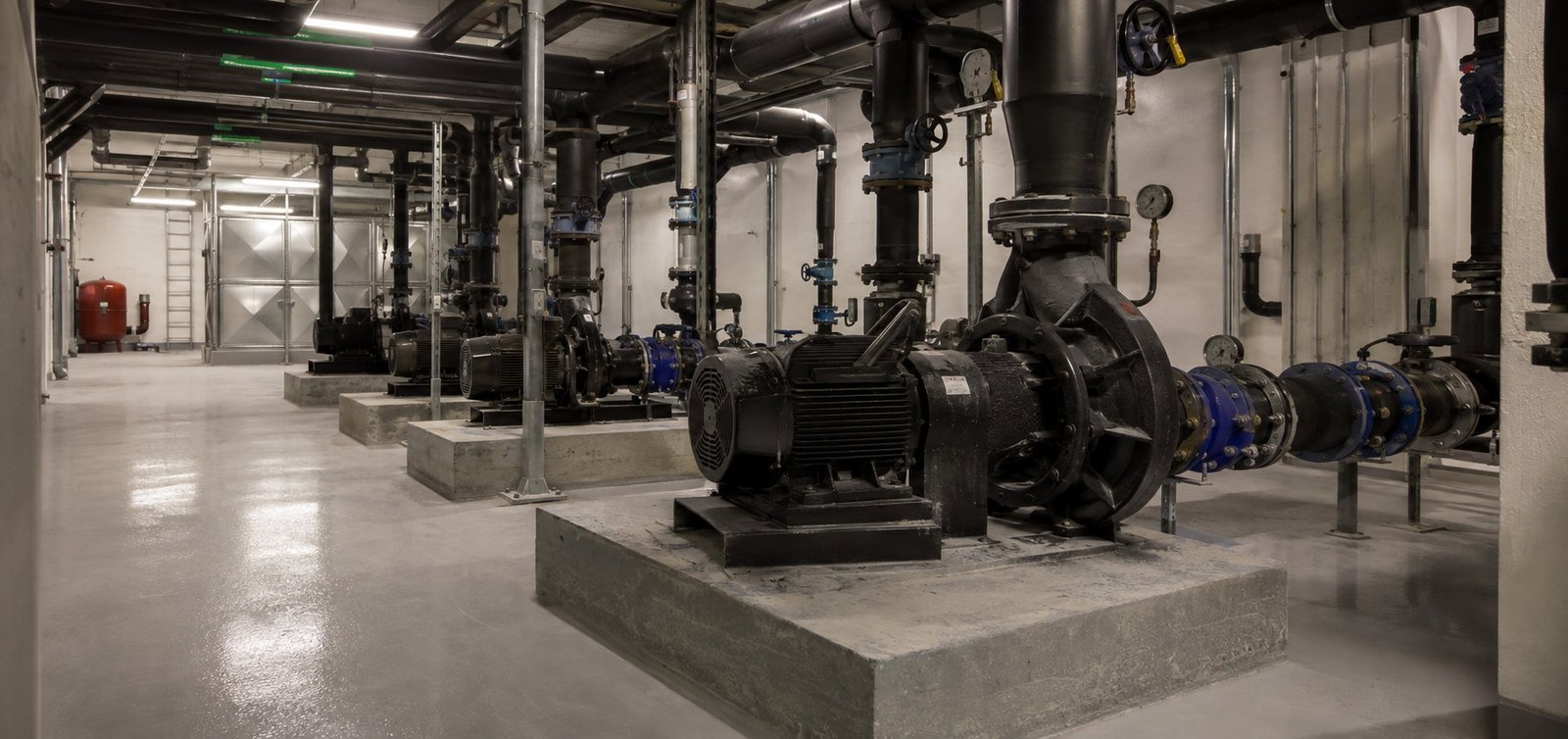 Plumbing and drainage services under installation